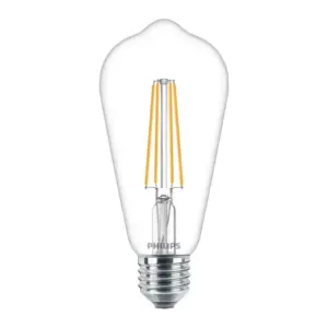 Philips LEDClassic Filament 40W ST64 E27 varm hvid klar ikke dæmpbar 1 stk - 8718696807897