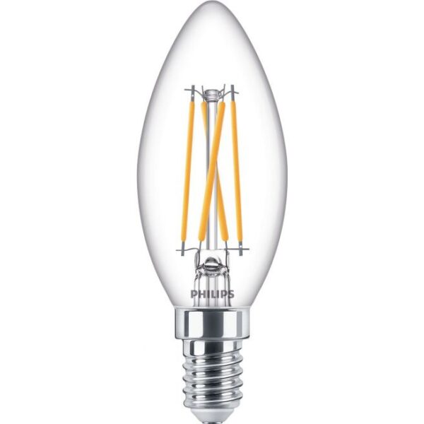 Philips LEDClassic Filament 40W kerte E14 varm hvid klar dæmpbar 1 stk - 8718699645922