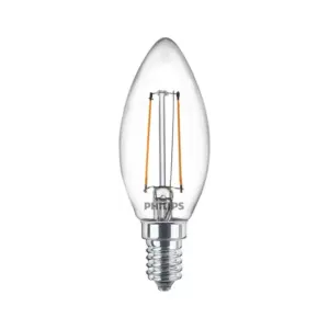 Philips LEDClassic Kerte Filament 25W E14 varm hvid klar ikke dæmpbar 2-stk - 8718699664985