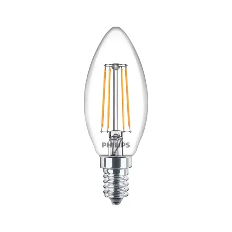 Philips LEDClassic Kerte Filament 40W E14 varm hvid klar ikke dæmpbar 2-stk - 8718699664909