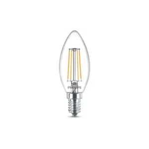 Philips LEDClassic Kerte Filament 40W E14 varm hvid klar ikke dæmpbar 6-stk - 8718696775035