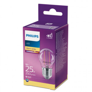 Philips LEDClassic Krone Filament 25W E27 varm hvid klar ikke dæmpbar 1-stk - 8718699665425