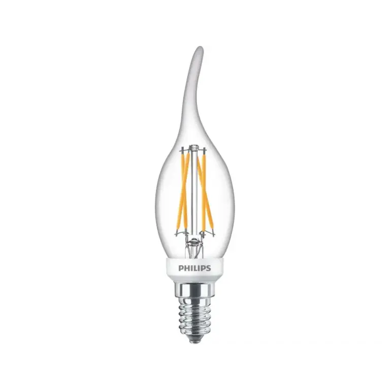 Philips LEDClassicFilament 40W kerte med bøjet top E14 varm hvid klar dæmpbar 1 stk - 8718699645984