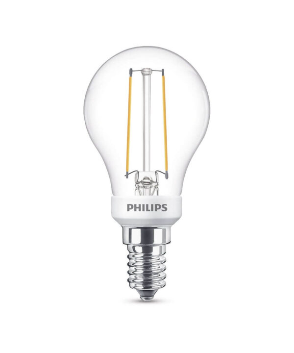 Philips - Pære LED 2,5W Glas Krone (340lm) Dæmpbar E14