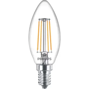 Philips - Pære LED 4,3W Glas Kerte (470lm) E14