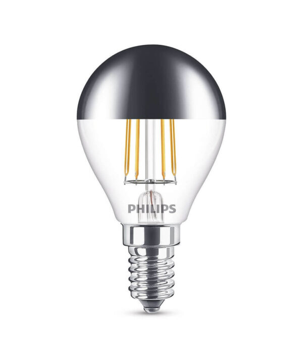 Philips - Pære LED 4W Filament Topforspejlet Krone (397lm) E14