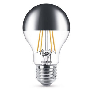 Philips - Pære LED 7,2W Filament Topforspejlet (650lm) Dæmpbar E27