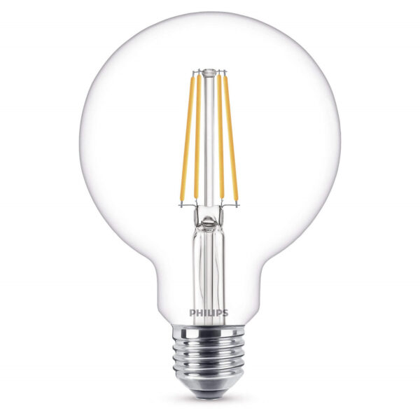 Philips - Pære LED 7W (806lm) Filament Globe Ø93 E27