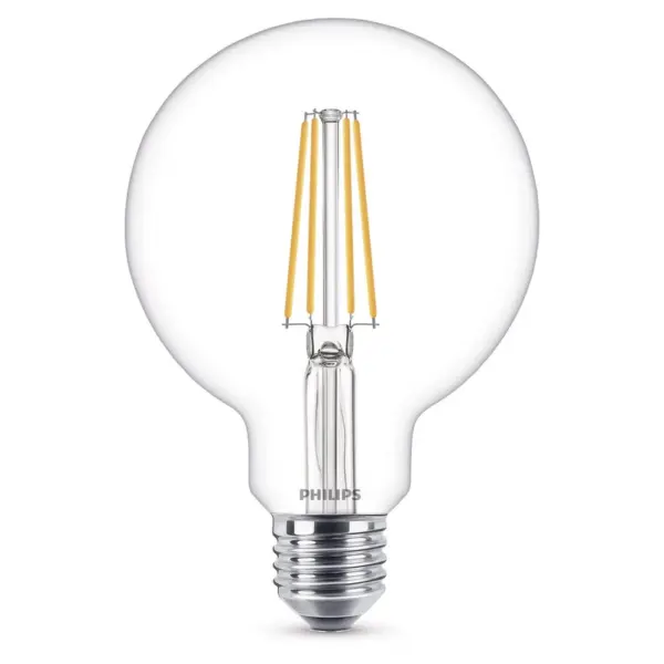 Philips - Pære LED 7W (806lm) Filament Globe Ø93 E27