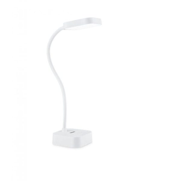 Philips Rock Funktionel LED Bordlampe i hvid plastik - DSK211 PT 5W 50K W USB 02