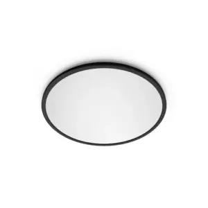 Philips - SuperSlim LED-loftlampe sort, Ø 29,5 cm, IP44