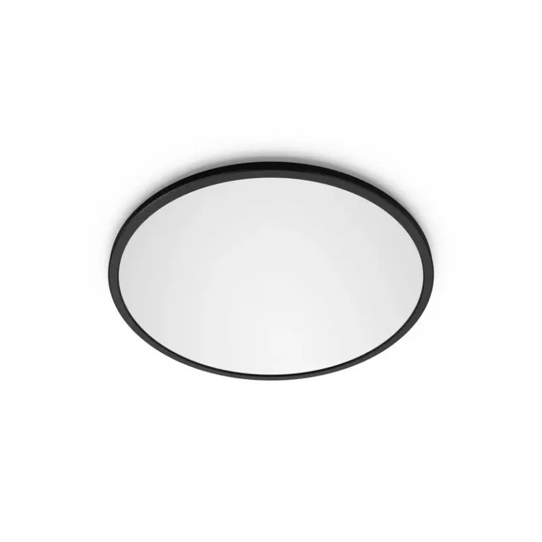 Philips - SuperSlim LED-loftlampe sort, Ø 29,5 cm, IP44