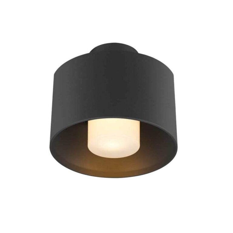 Photoni Cyl udendørs loftlampe, cylindrisk, sort – SLV - Terrasse - Aluminium