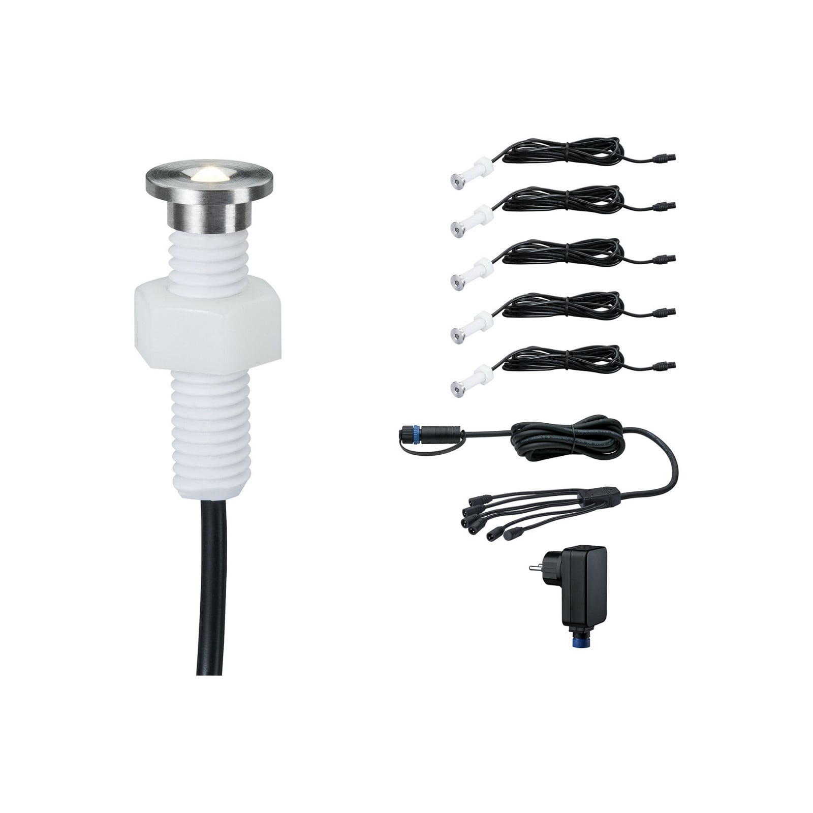 Plug & Shine indbygningslampe 93695, 5-lampe-Basis – Paulmann - Moderne - Metal - Med én lyskilde