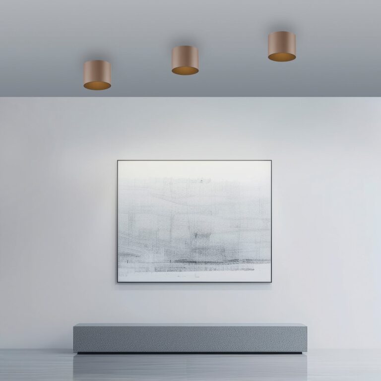 Point LED-loftlampe til badeværelset, bronzefarvet, Ø 18 cm, IP44 – PURE - Moderne - Metal - Med én lyskilde