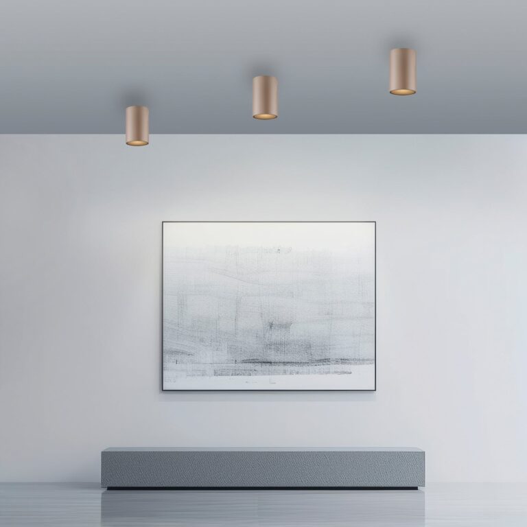 Point LED-loftlampe til badeværelset, bronzefarvet, Ø 6 cm, IP44 – PURE - Moderne - Metal - Med én lyskilde