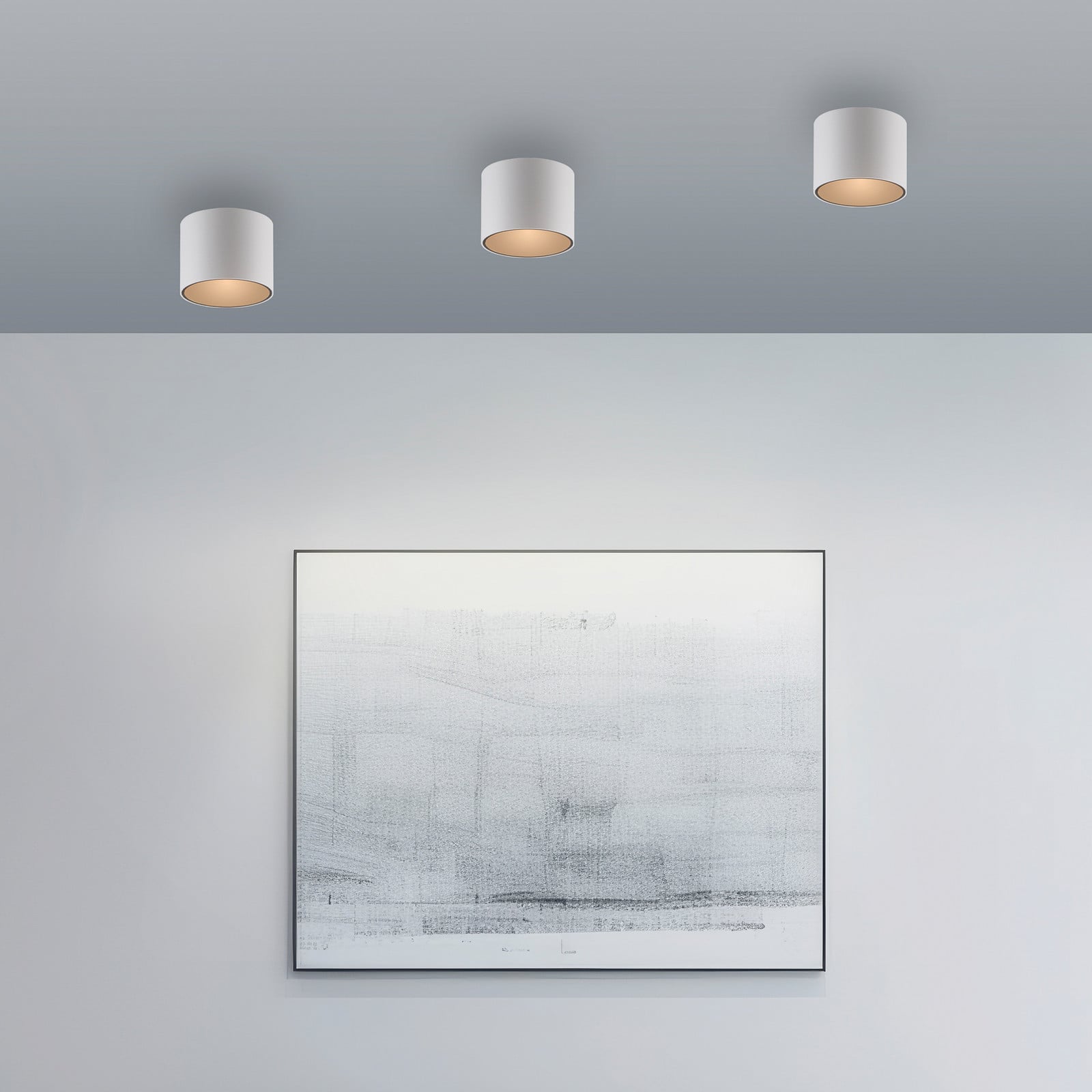 Point LED-loftlampe til badeværelset, hvid, Ø 18 cm, metal, IP44 – PURE - Moderne - Med én lyskilde