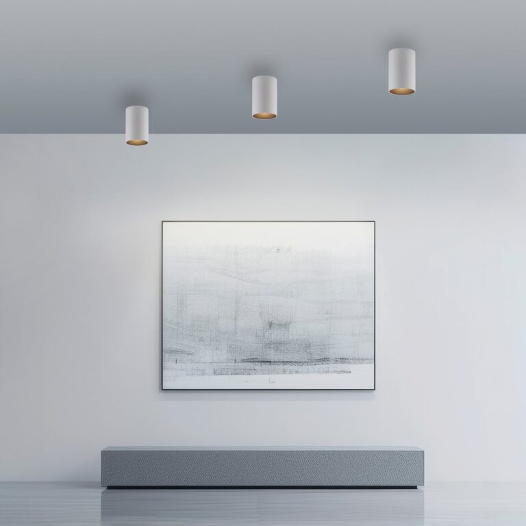 Point LED-loftlampe til badeværelset, hvid, Ø 6 cm, metal, IP44 – PURE - Moderne - Med én lyskilde
