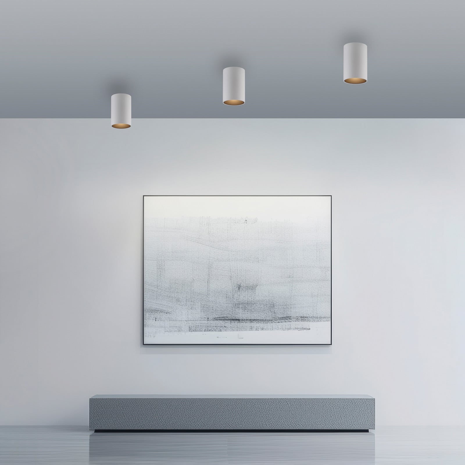Point LED-loftlampe til badeværelset, hvid, Ø 6 cm, metal, IP44 – PURE - Moderne - Med én lyskilde