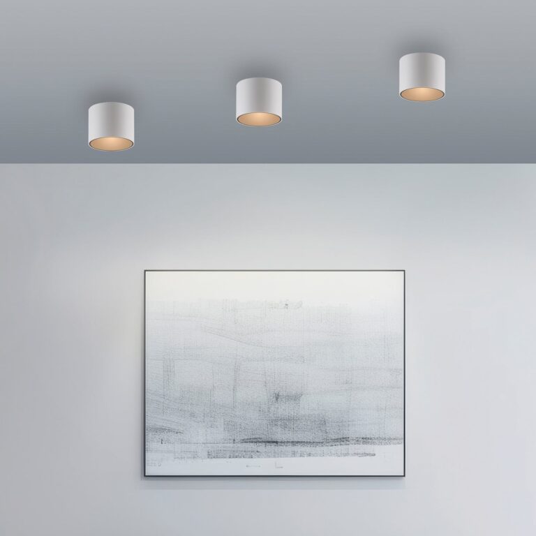 Point LED-loftlampe til badeværelset, hvid, metal, 11 cm, IP44 – PURE - Moderne - Med én lyskilde