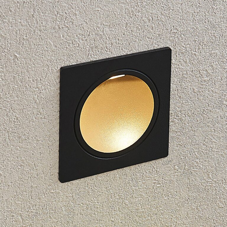 Pordis LED-indbygget udendørs væglampe, mørkegrå – Lucande - Moderne - Metal - Kantet