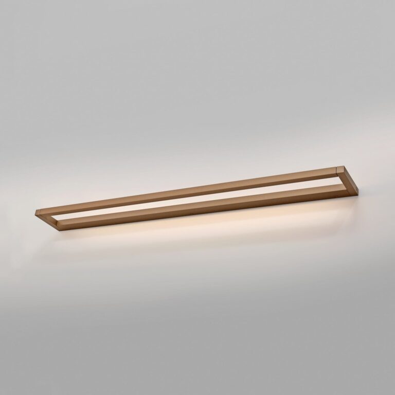 Puro LED-væglampe, bronze, bredde 100 cm, aluminium, dæmper – PURE - Stue - Moderne - Kantet