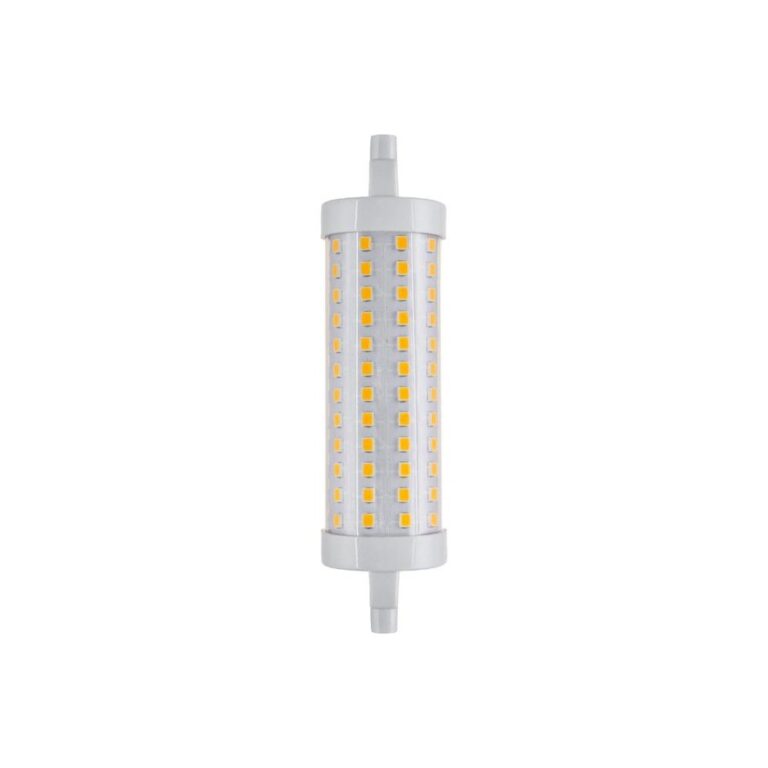 R7S 118mm / 12,5W dæmpbar LED pære - 1520lm, klar glas, 3000K