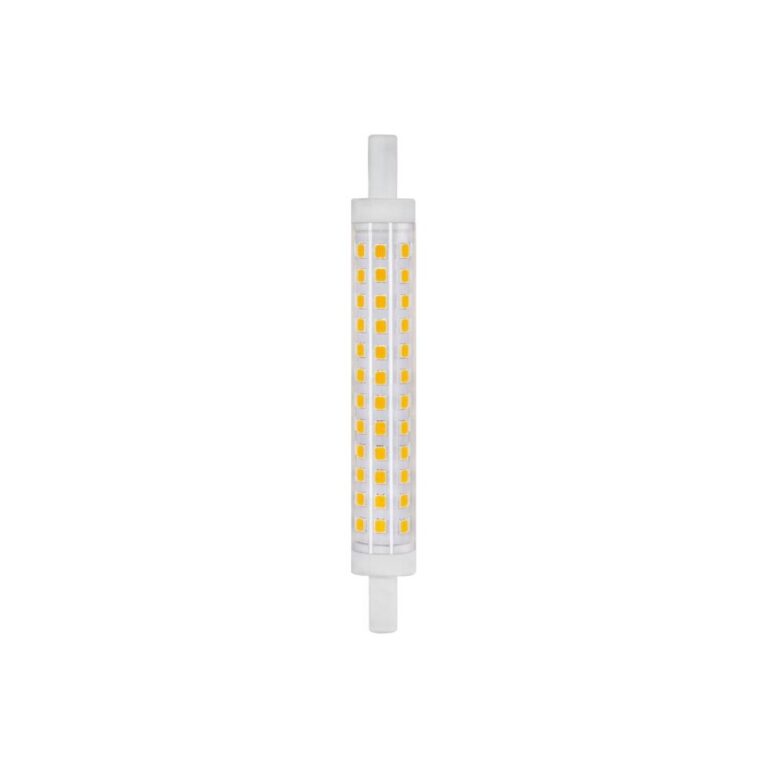R7S 118mm / 9W LED pære - 830lm, 3000K, klar glas, keramik