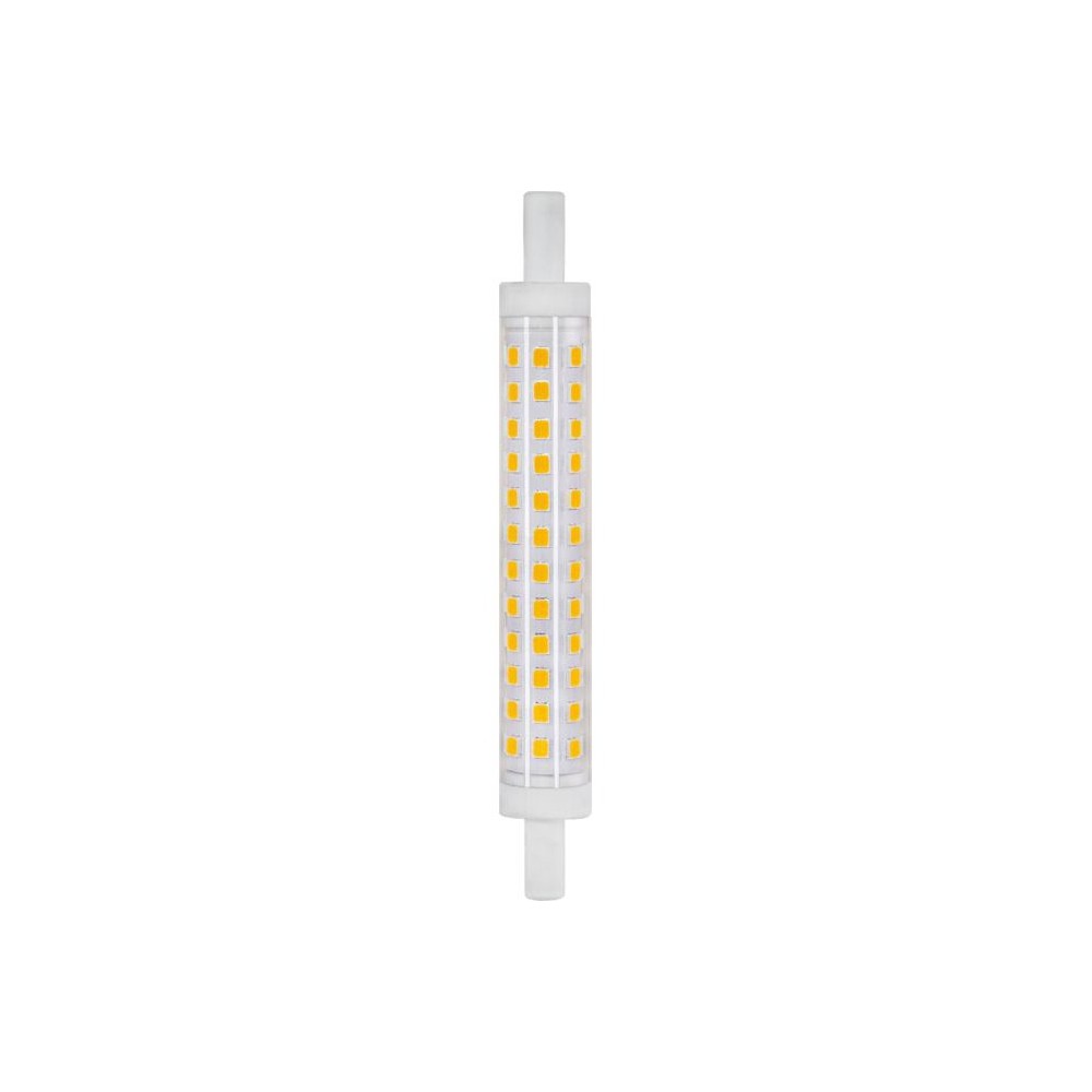 R7S 118mm / 9W LED pære - 830lm, 3000K, klar glas, keramik
