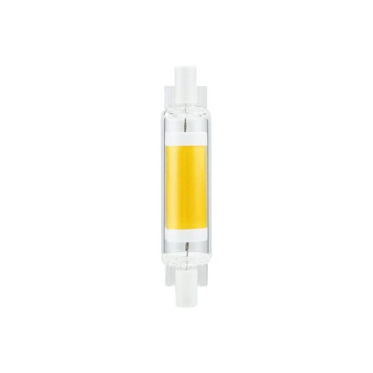 R7S 78mm / 4W dæmpbar LED pære - 470lm, COB, klar glas, varm hvid