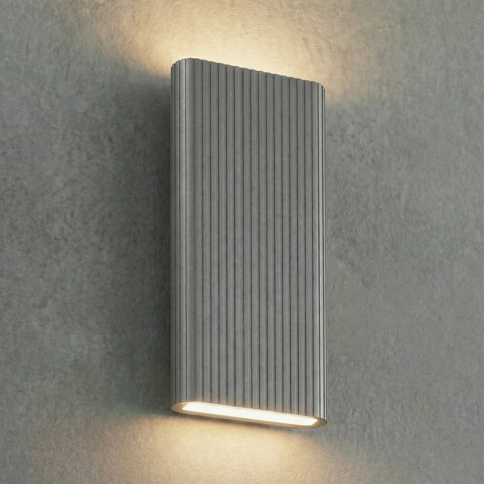 Raija udendørs LED-væglampe, antracit, 40 cm, CCT Lucande - Moderne - Aluminium - Kantet