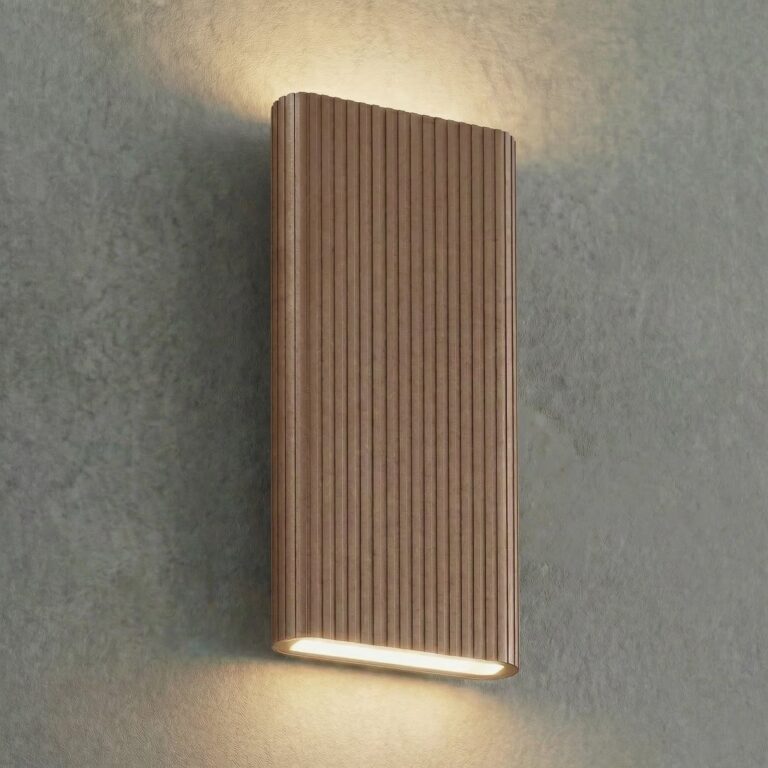 Raija udendørs LED-væglampe, mørkebrun, 40 cm, CCT – Lucande - Moderne - Aluminium - Kantet