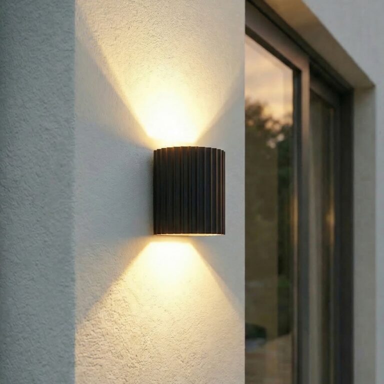 Ralino udendørs LED-væglampe, IP65, aluminium, sort, 2 lyskilder Lindby - Terrasse - Moderne - Rund