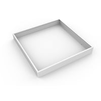 Ramme til 60x60 LED panel, 65mm høj, hvid kant, plast hjørner