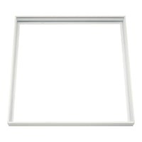 Ramme til 60x60 LED panel, samlest med plasthjrner og hvid kant, 65mm hj - LEDlife