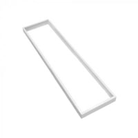 Ramme til påbygning af 120x30 cm LED-panel, hurtigmontering uden skruer, hvid kant