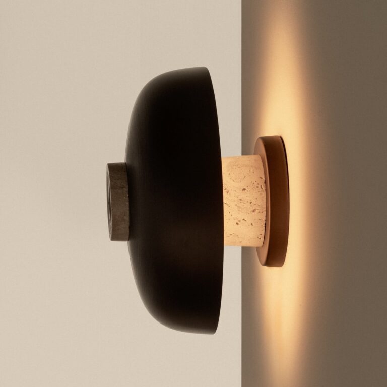 Reverse LED-væglampe, sand/bronze, Ø24 cm, drejedæmper – Audo Audo Copenhagen - Stue - Design - Aluminium - Med skærm