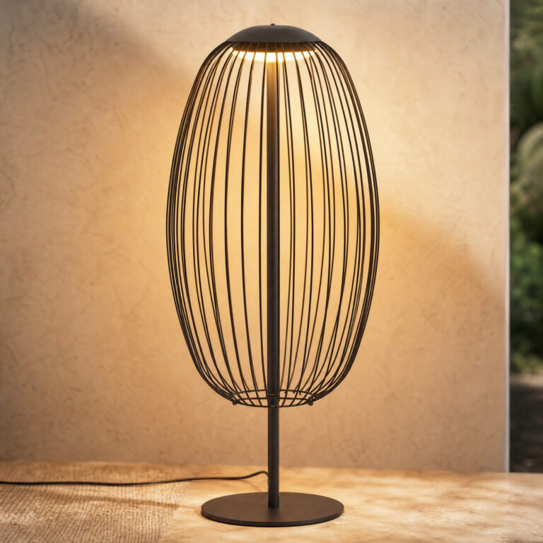 Richi udendørs LED-gulvlampe, højde 90 cm, sort, IP44, metal Lucande - Moderne - Med én lyskilde