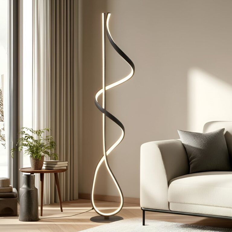 Rodado LED Gulvlampe Sort Lucande - Stue - Moderne - Metal - Med én lyskilde
