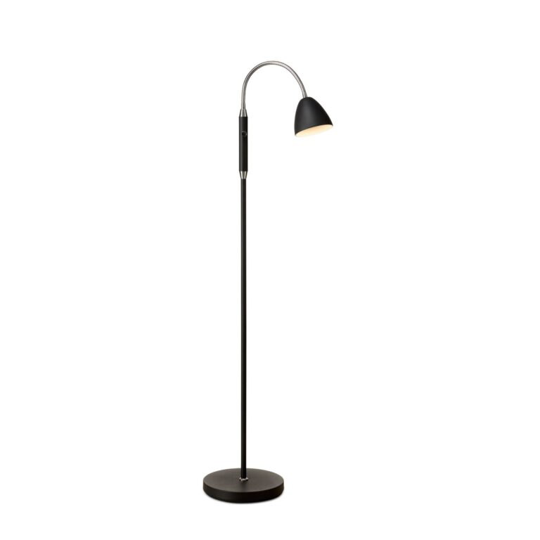 Room Gulvlampe 1-Arm Sort Krom