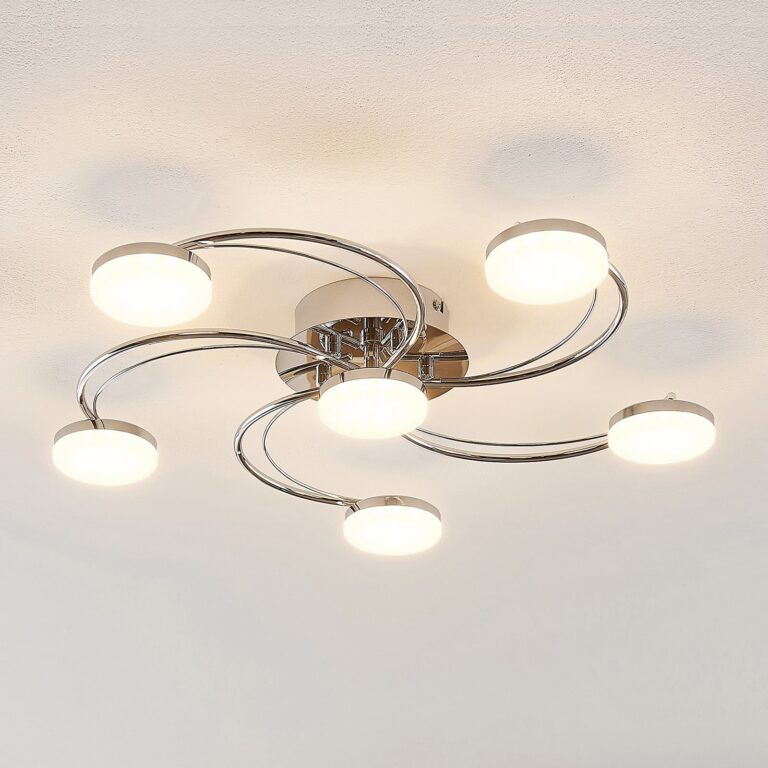 Rouven 6 LED Loftlampe Chrome - Lindby - Stue - Moderne - Metal
