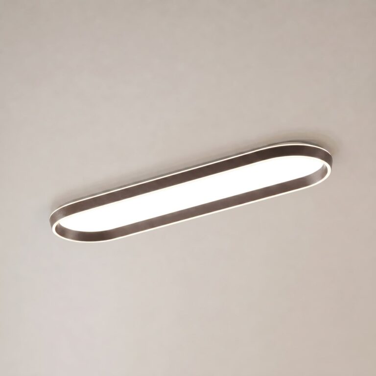 Rylan LED-loftlampe, brun, 112 cm, CCT-dæmpbar – Lucande - Stue - Moderne - Metal - Kantet