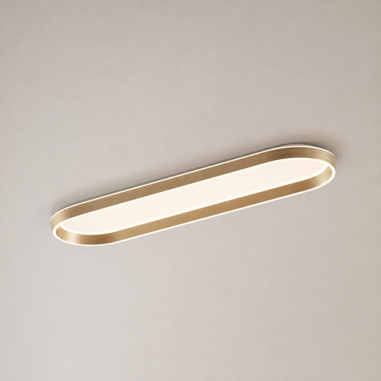 Rylan LED-loftlampe, messing, 112 cm, CCT-dæmpbar – Lucande - Stue - Moderne - Metal - Kantet