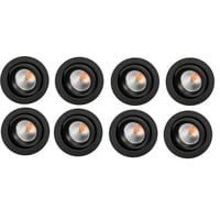 SG LED-spot, Junistar ECO Isosafe, sort, 2700K, 7W, 230V, 42, 8-pak