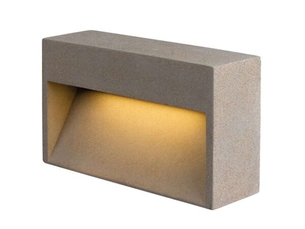 SLV - Concreto LED Udendørs Væglampe L IP65 Light Grey