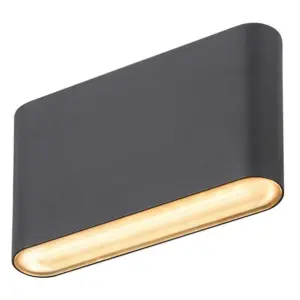 SLV - Oval 14 LED Udendørs Væglampe IP65 Black
