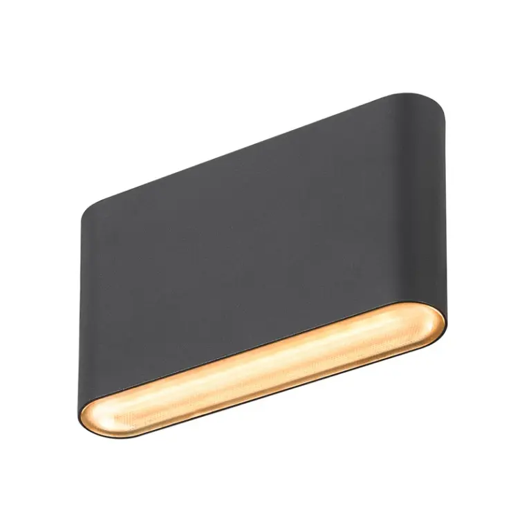 SLV - Oval 14 LED udendørs væglampe IP65 Sort