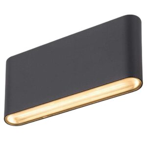 SLV - Oval 18 LED Udendørs Væglampe IP65 Black SLV