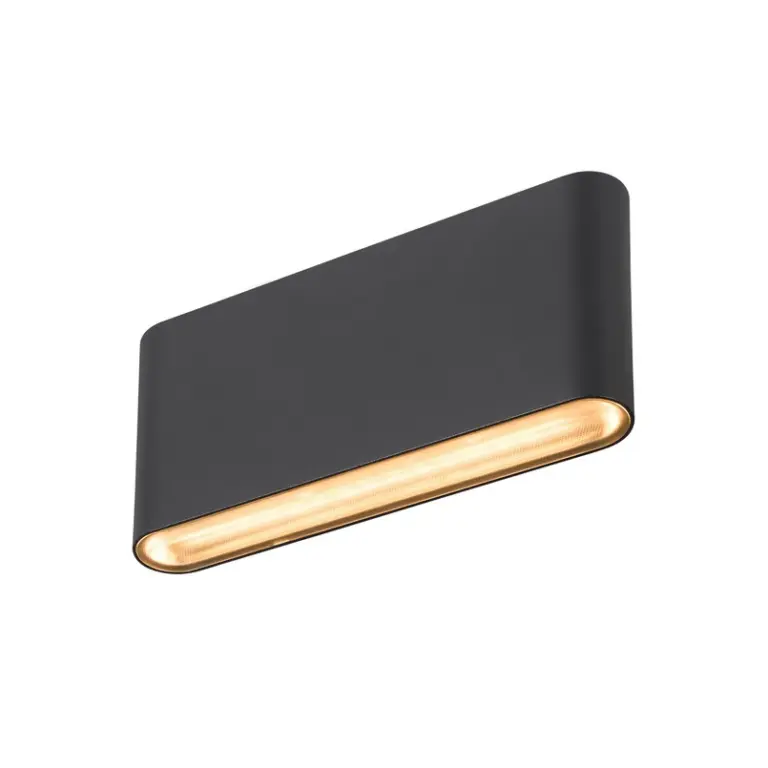 SLV - Oval 18 LED udendørs væglampe IP65 Sort