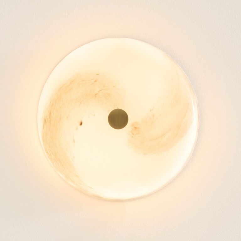 STOCKHOLM LED-loftlampe, marmorgrå, glas, 31 cm – Halo Design - Stue - Med én lyskilde